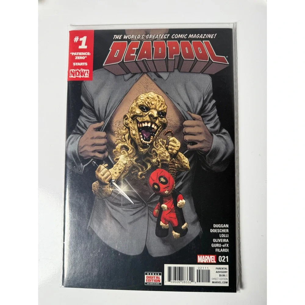Deadpool 21 Marvel Comics 2017 Patience Zero Part 1 Gerry Duggan Matteo Lolli‎